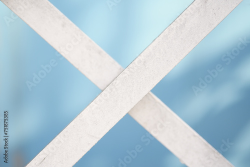blue ribbon on the wall