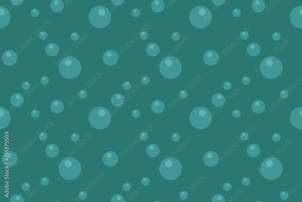 Bubbles and waves, water, underwater, air, bath, liquid. Seamless vector pattern for design and decoration