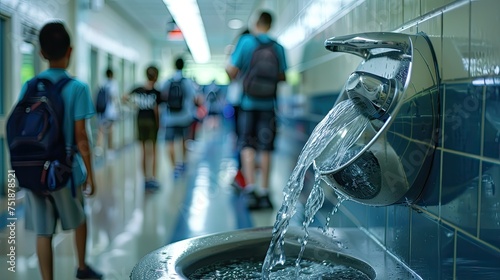 gulp school water fountain photo