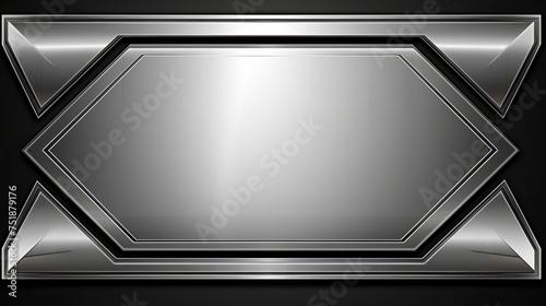 silver frame metal background