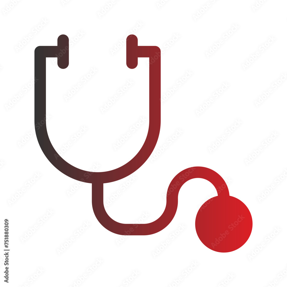stethoscope flat gradient icon stethoscope flat gradient icon