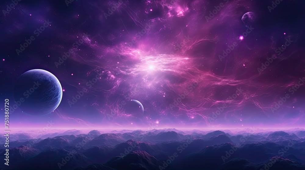 galaxy space violet background