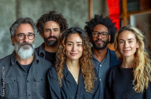 Diverse Team of Professionals Posing for a Portrait. Generative AI image photo