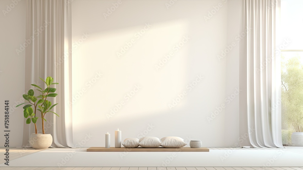 simplicity white zen background - obrazy, fototapety, plakaty 