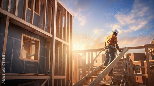 worker builder house building
