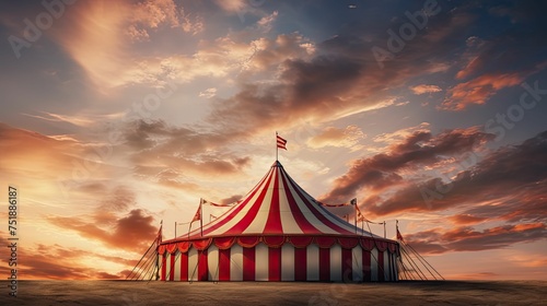 tent circus vintage background