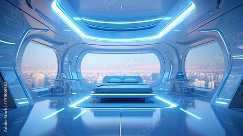 modern space interior room © vectorwin