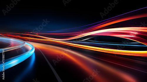 speed motion blur background, Blurry glowing wave and neon lines abstract 3d wallpaper background