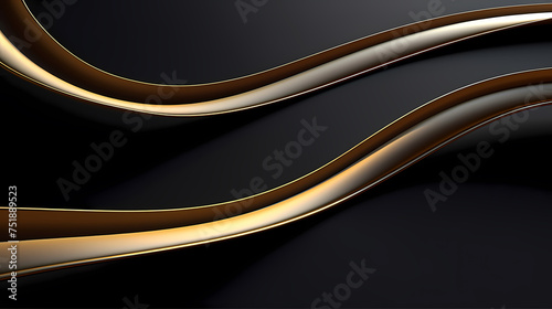 3D abstract background and curved lines