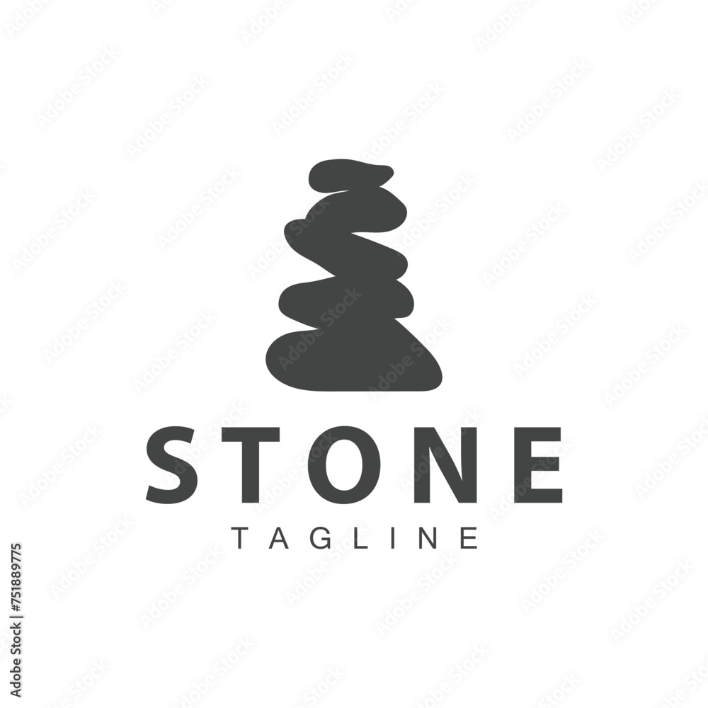 Stone Vector Logo, Stone Design Balance Milestone Vector Templet Symbol Illustration Stone Vector Logo, Stone Design Balance Milestone Vector Templet Symbol Illustration