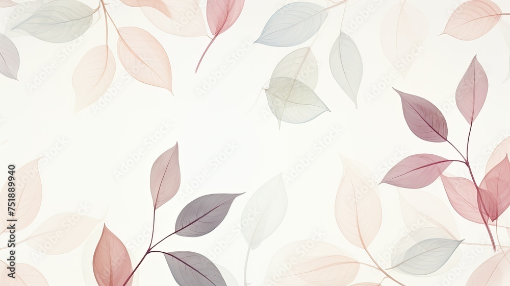 botanical floral leaves background