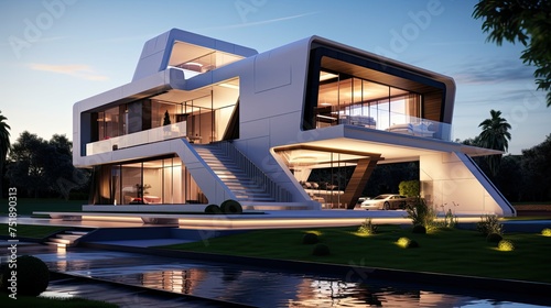sminnovative modern house building © vectorwin