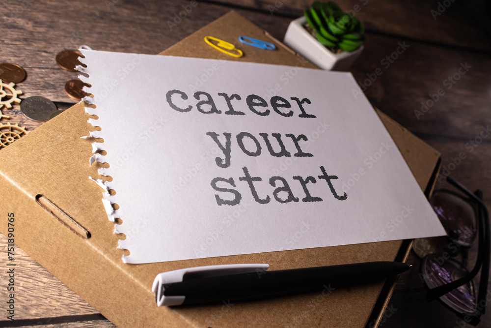 business card with the inscription - Career your start. business card with the inscription - Career your start.