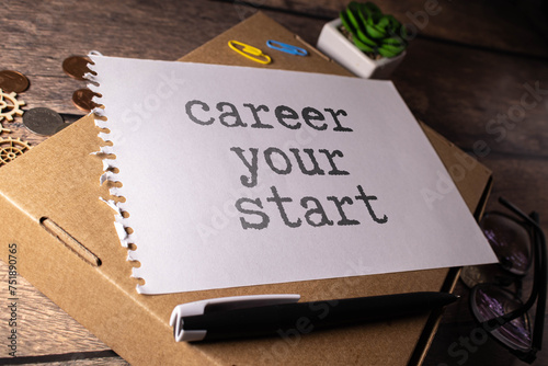 business card with the inscription - Career your start.