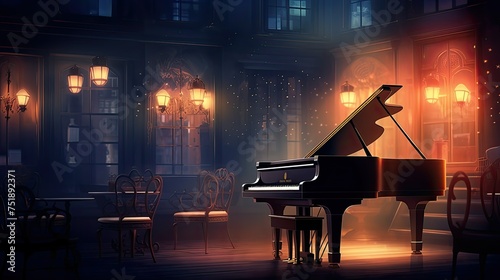 ethereal night music background