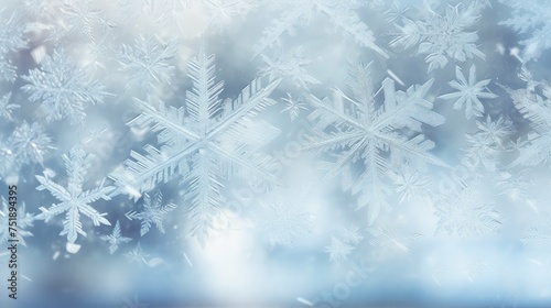 winter snowflake snow background © vectorwin