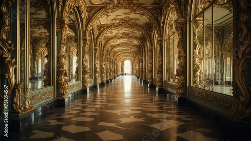 light corridor blurred room © vectorwin