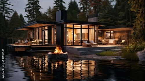 home luxury cottage building © vectorwin