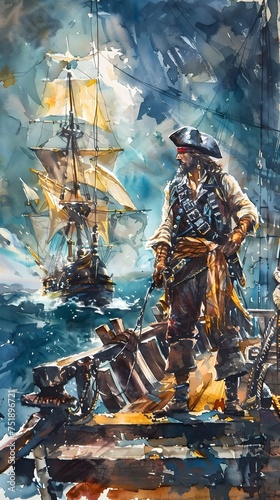 Treasure Island Adventure in Golden Age of Piracy © PorchzStudio