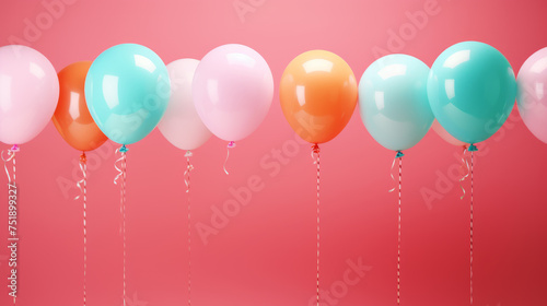 Colorful balloons with copyspace