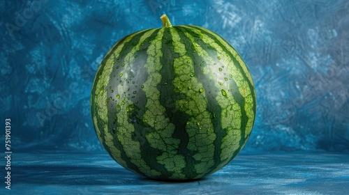 summer watermelon blue background