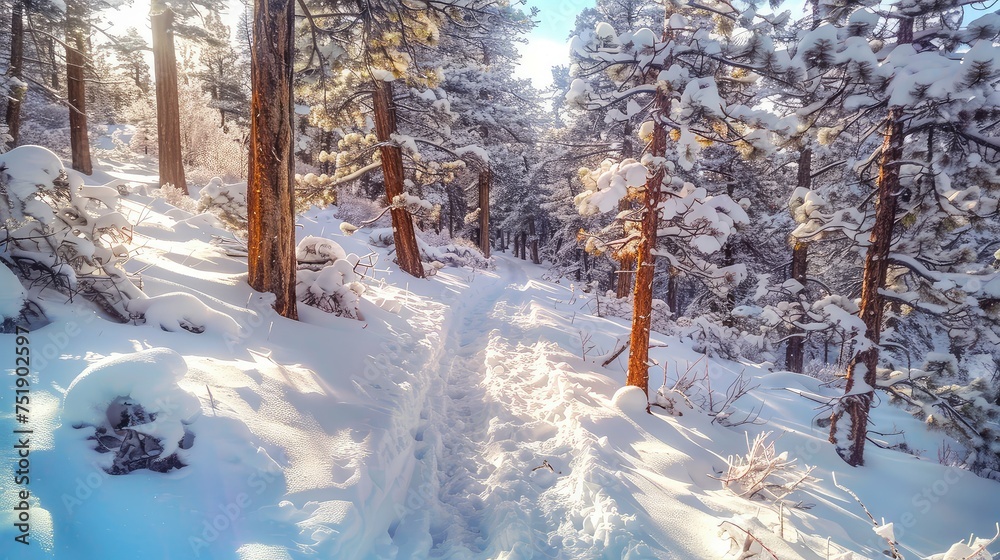 winter snowy trail winter snowy trail