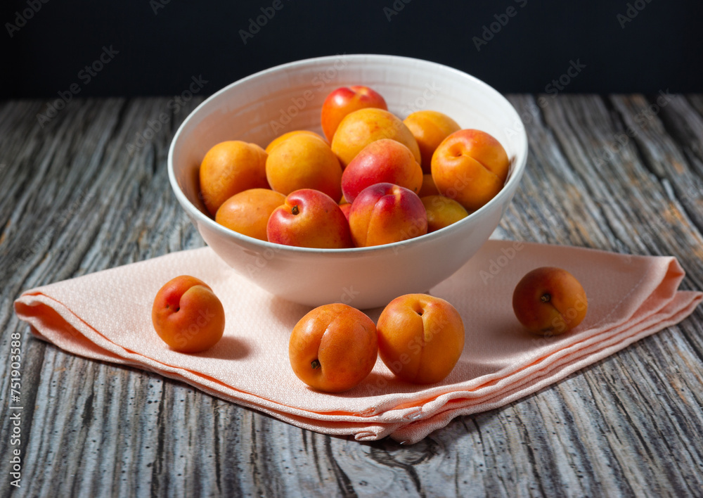 Ripe, sweet and succulent apricots Ripe, sweet and succulent apricots