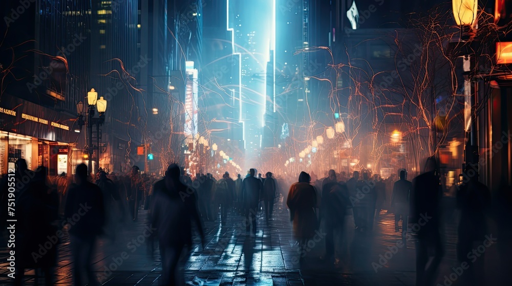 Fototapeta premium particles dust blurred lights