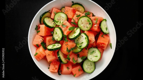 refreshing cucumber watermelon salad