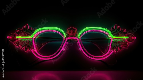glowing fluorescent neon background © vectorwin