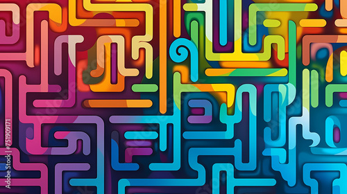 Abstract maze background