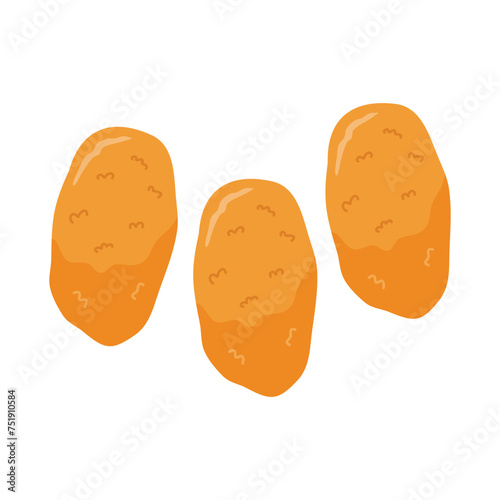 spanish fried croquettes illustration food