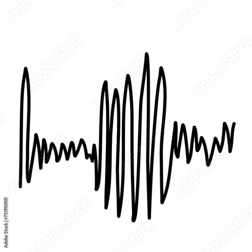 Earthquanke seismogram wave vector hand drawn 