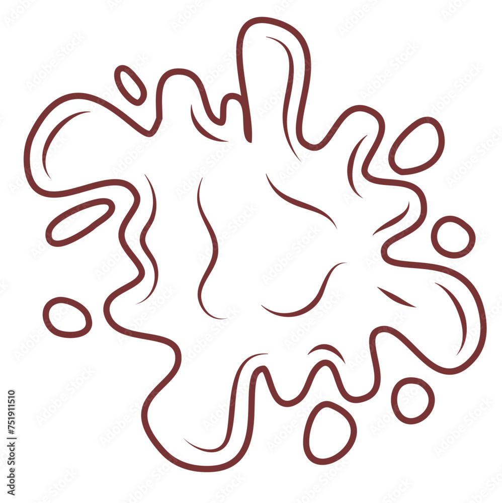 Obraz premium Splash Vector Outline 