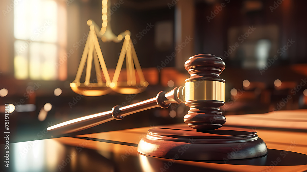 Legal concept image gavel bokeh, law and authority lawyer concept - obrazy, fototapety, plakaty 