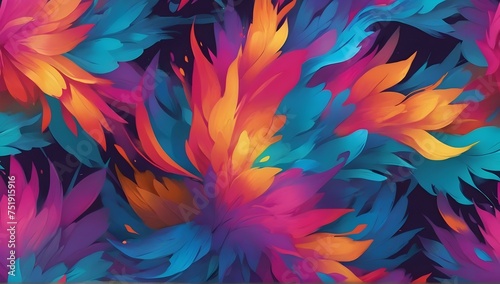 "Experience a vibrant explosion of colors with a gradient background that seamlessly blends from one hue to another."