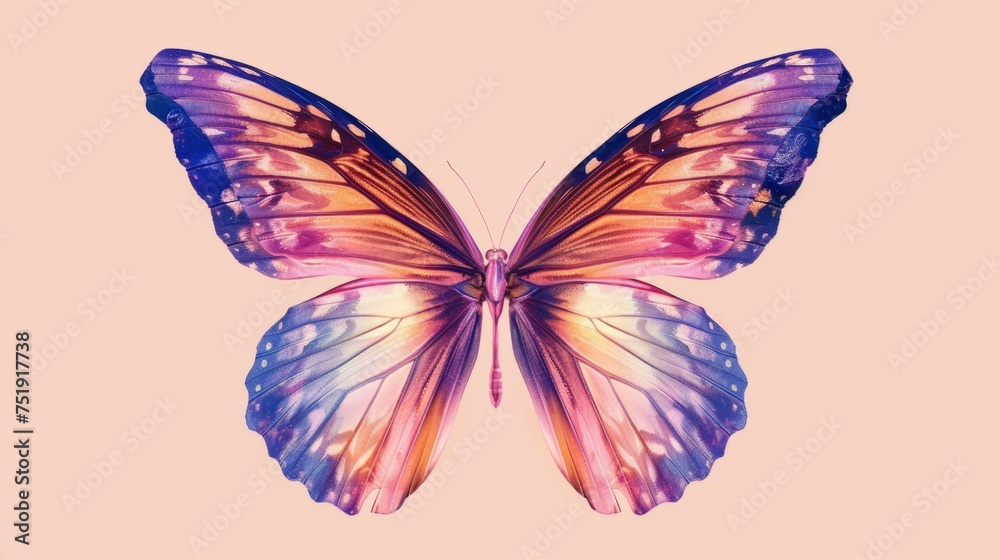 Fototapeta premium butterfly on a plain background generative ai