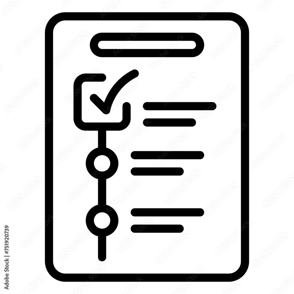 Check icon, line icon style Check icon, line icon style