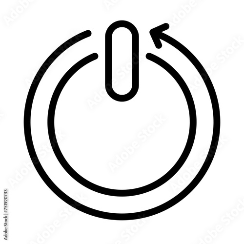 restart icon, line icon style