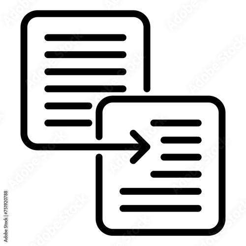 copy icon, line icon style