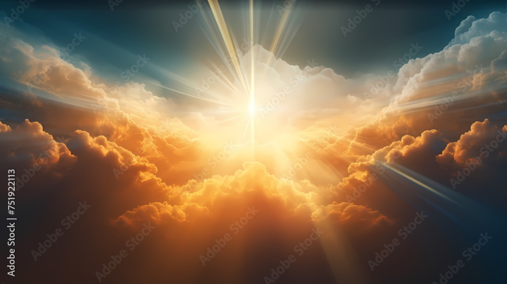 light rays or beams of light emerging from clouds light rays or beams of light emerging from clouds
