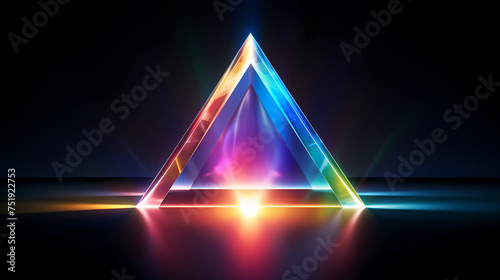 Cool geometric triangle graphics under neon lasers can make a great background