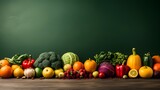 Vibrant Line of Fresh Fruits and Vegetables, To provide a visually appealing and attractive image of fresh fruits and vegetables for use in promoting