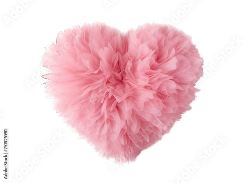 Pink colored heart isolated on transparent background  transparency image  removed background