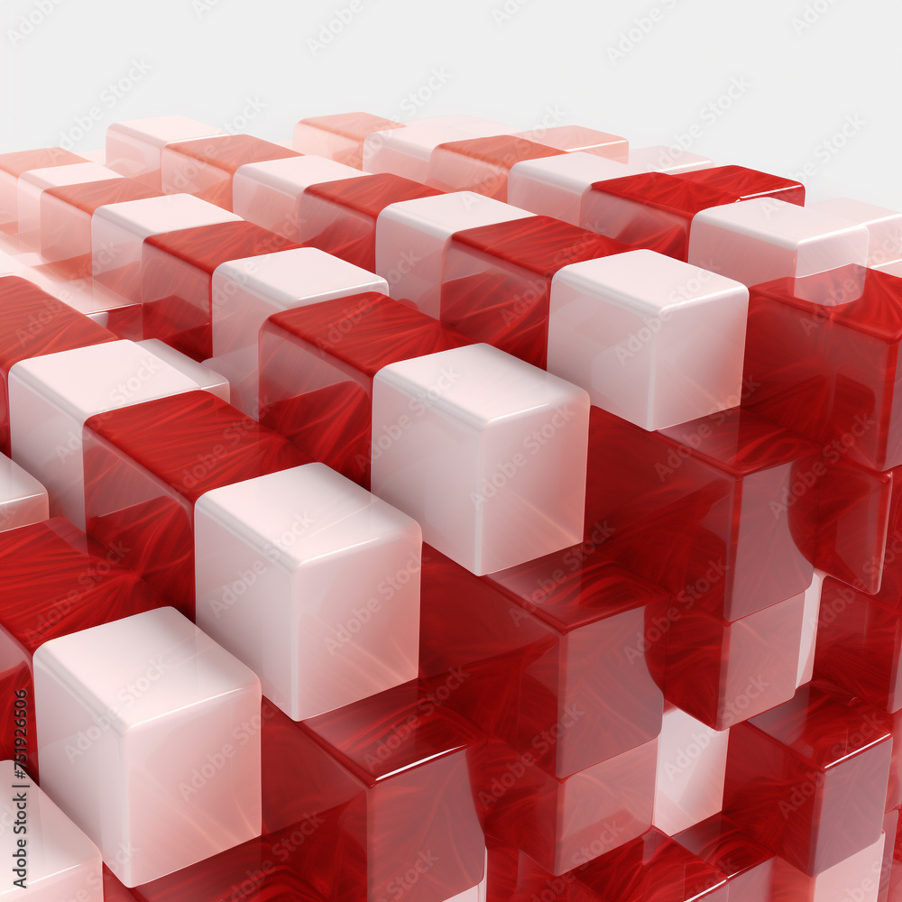 Fototapeta premium abstract red cube