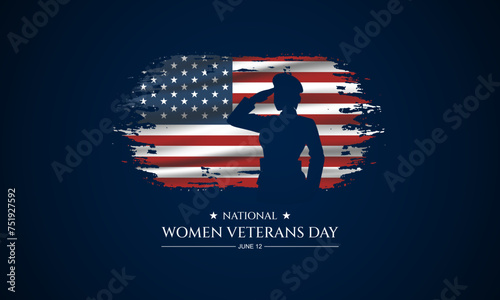 Happy Women Veterans Day United States of America background vector illustration