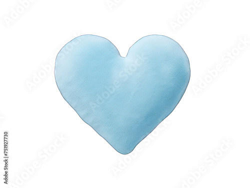A blue heart isolated on transparent background