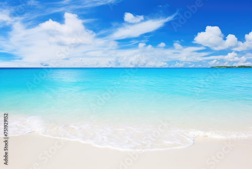 Beautiful sandy beach with white sand