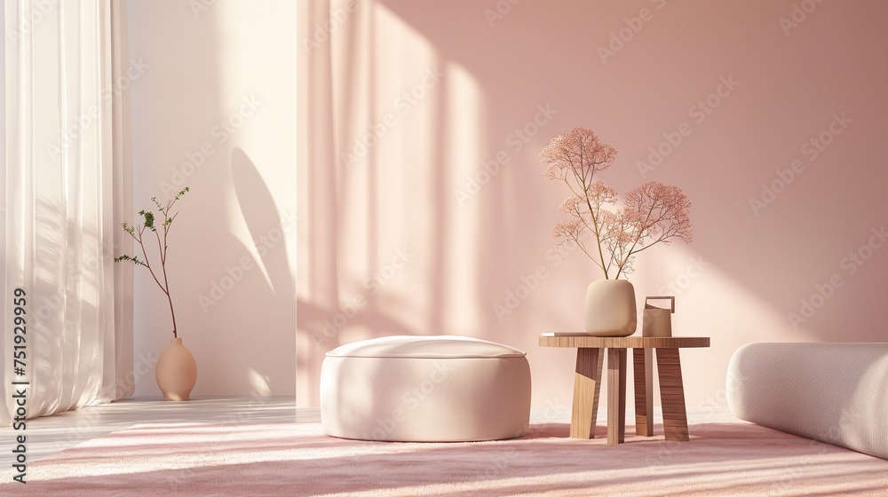 Soft and inviting 4K HD wallpaper with a focus on simplicity, using pastel hues and uncomplicated shapes to create a modern and elegant backdrop. - obrazy, fototapety, plakaty 