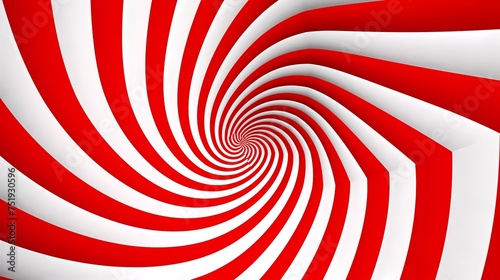 Psychedelic Pulses in red and white  Rotation - Optical Illusion Pulses